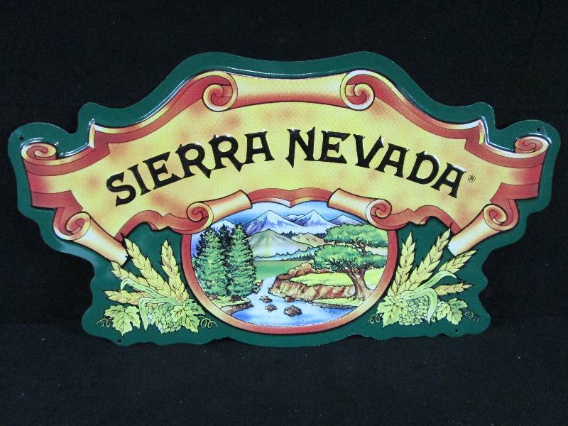 lot 185 image: Sierra Nevada Beer Embossed Tin Sign