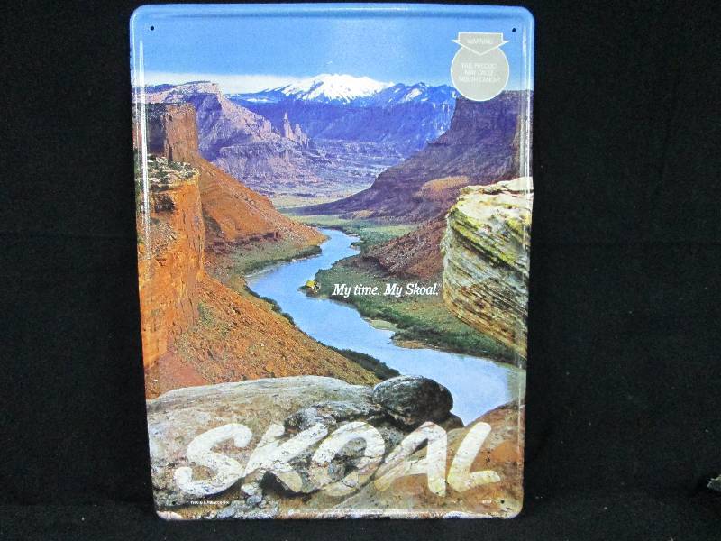 lot 193 image: Skoal Tobacco Embossed Tin Sign