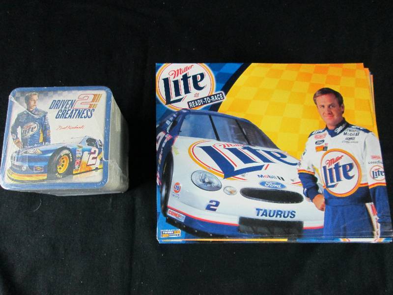lot 218 image: Miller Lite & Nascar Beer Coasters