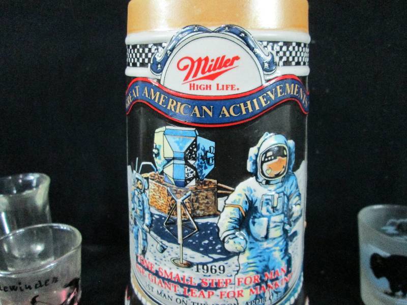 lot 227 image: Shot Glasses & Beer Stein