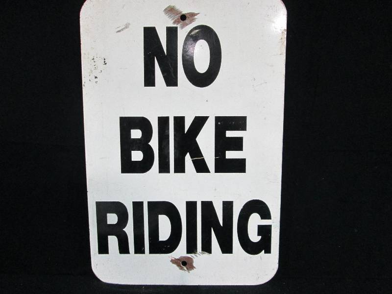 lot 233 image: Heavy No Bike Sign