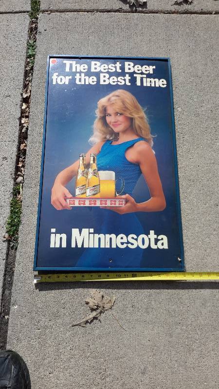 A large frame poster board for Miller High Life Minnesota