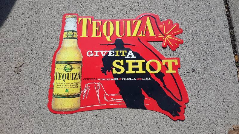 Aluminum Tequiza sign (Anheuser-Busch)