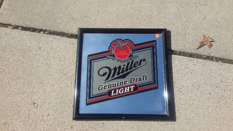 Vintage Miller light genuine draft sign