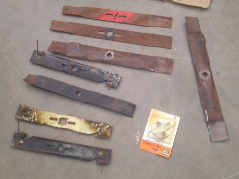 lot 42 image: Lot Of Lawn Mower Blades & Power Ra...