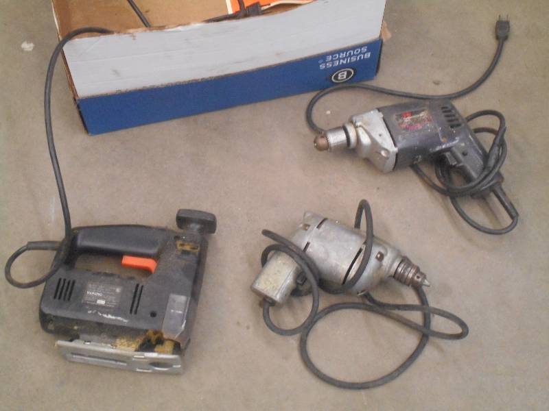 lot 55 image: Lot Of (2) 120Volt Drills & (1) Jig...