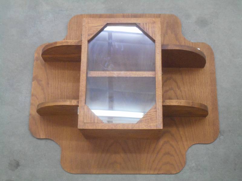 lot 67 image: Wooden Wall-Hung Display Case With ...