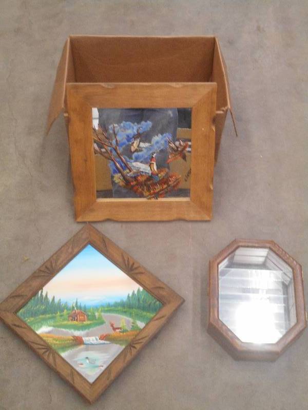 lot 70 image: Box Of Assorted Mirrored Pictures ...