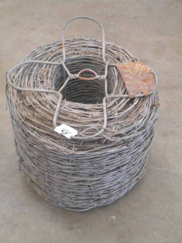 lot 104 image: Full Spool Of Barbed Wire Fencing ...