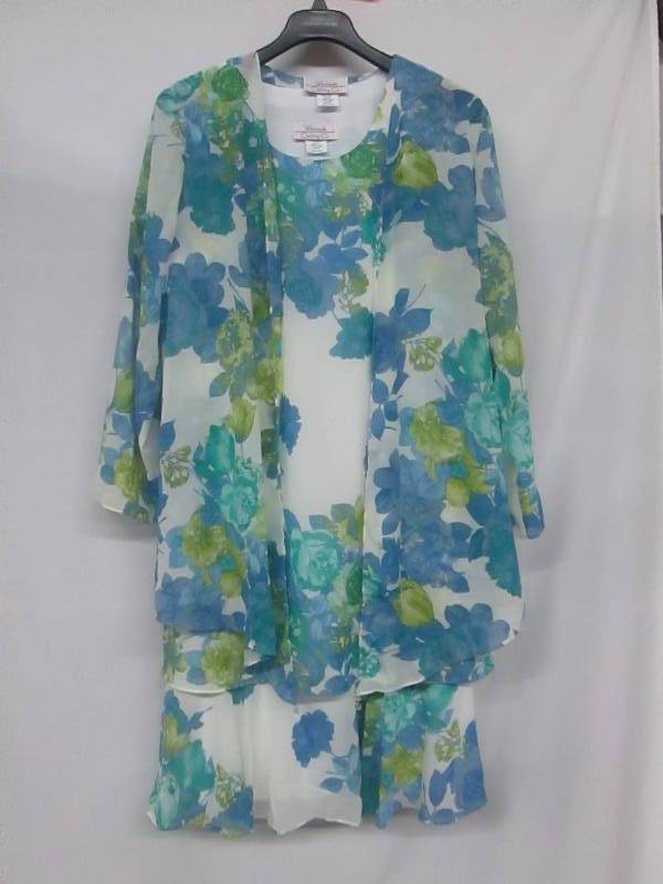 lot 68 image: Westside Womens Plus 2-pc. Floral Jacket & Dress Set