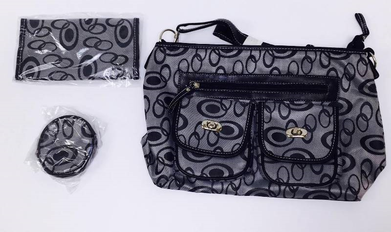 lot 66 image: New Black and Grey Handbag