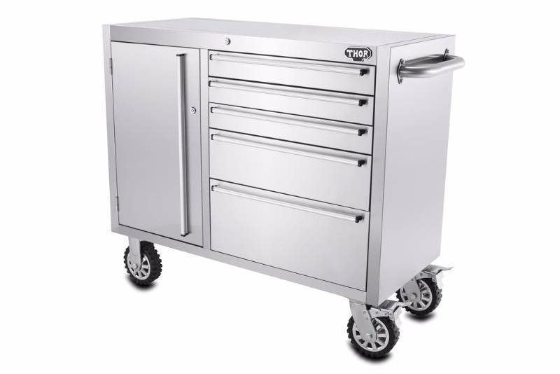 lot 74 image: NEW IN BOX - 2 PIECE - TOP  BOTTOM - Thor 41 12-Drawer Rolling Tool Chest