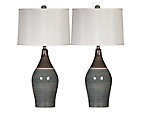 lot 24 image: BRAND NEW IN BOX Signature Design by Ashley Niobe Table Lamp (Set of 2)
