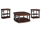 lot 28 image: BRAND NEW IN BOX Signature Design by Ashley Challiman Table (Set of 3)