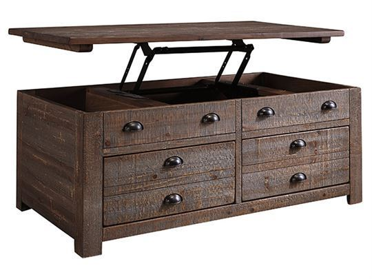 lot 29 image: BRAND NEW IN BOX - Signature Design by Ashley  KEEBLEN RECTANGLE LIFT TOP COCKTAIL TABLE
