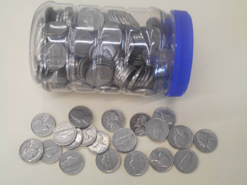 Jar Of (300) Pre-1964 Jefferson Nic...