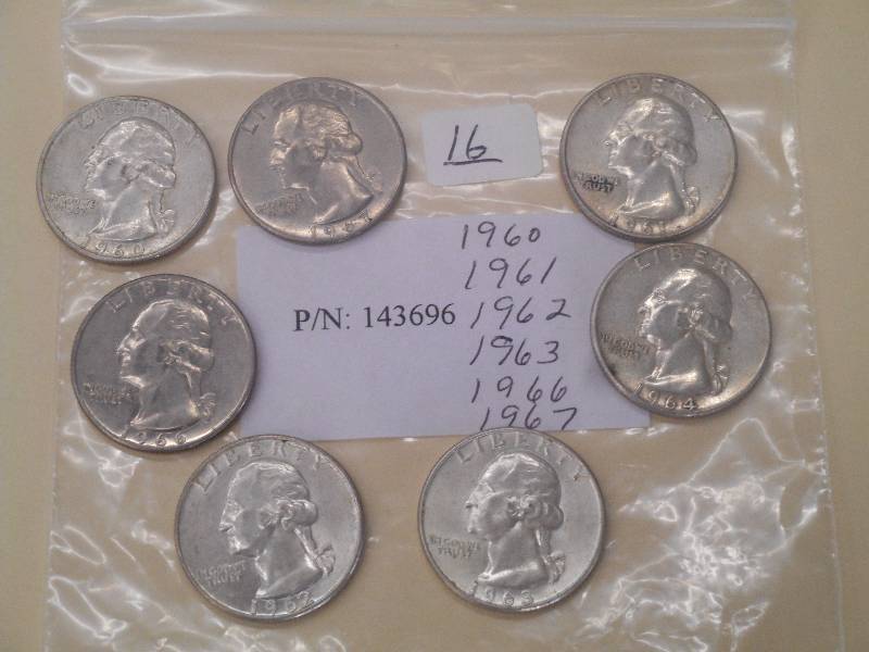 Lot Of (7) 1960s Washington Quarte...
