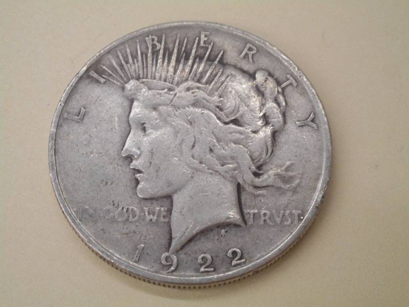 1922 Peace Silver Dollar, 90% Silve...