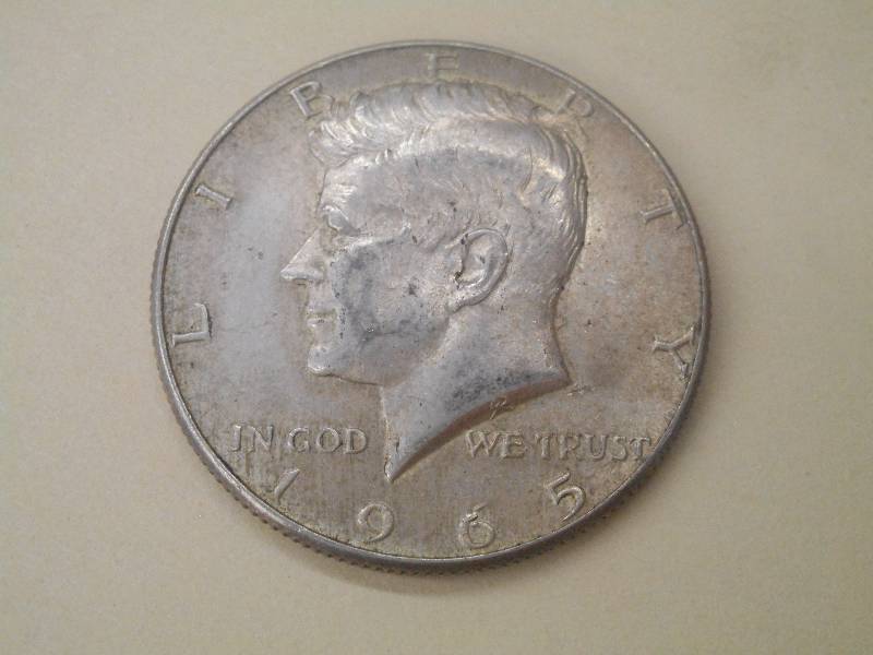 1965 Kennedy Half Dollar, 40% Silve...