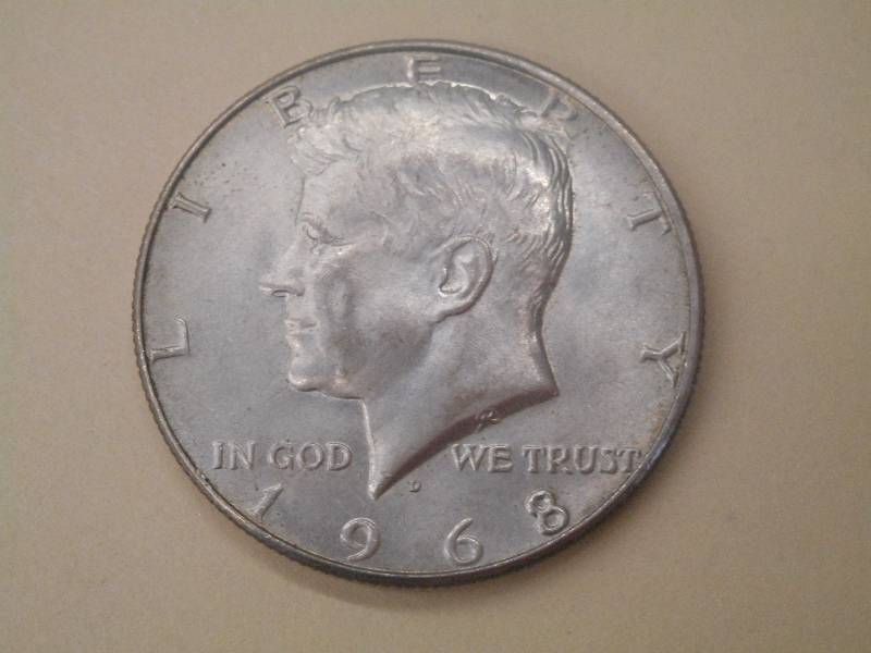1968 Kennedy Half Dollar, 40% Silve...