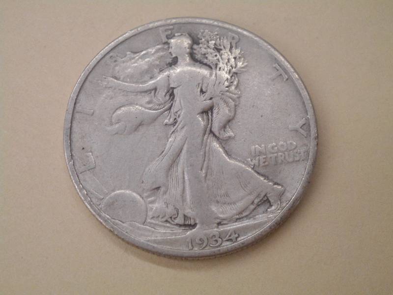 1934 Walking Liberty Half Dollar, 9...