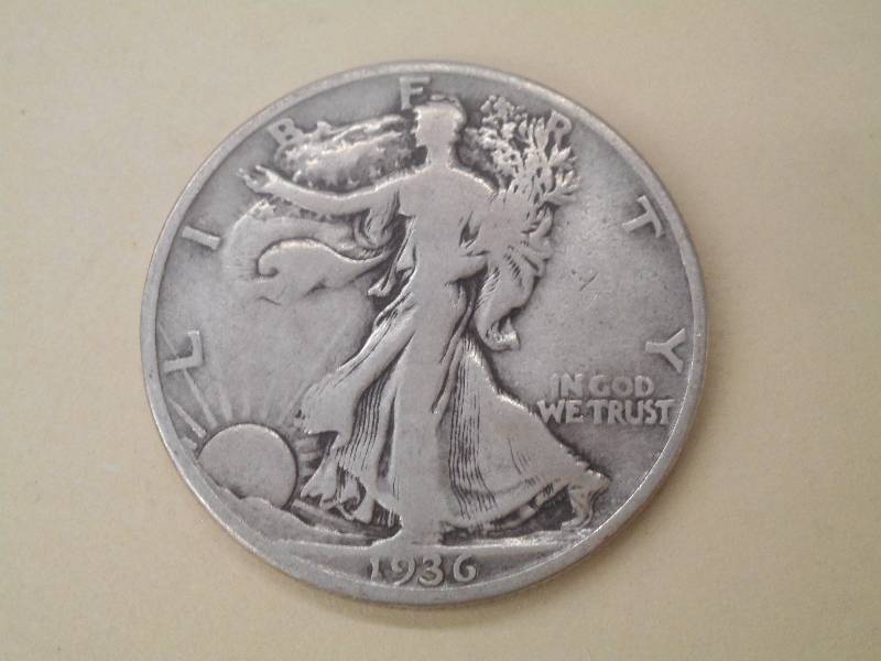 1936 Walking Liberty Half Dollar, 9...