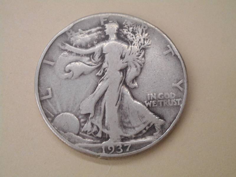 1937 Walking Liberty Half Dollar, 9...