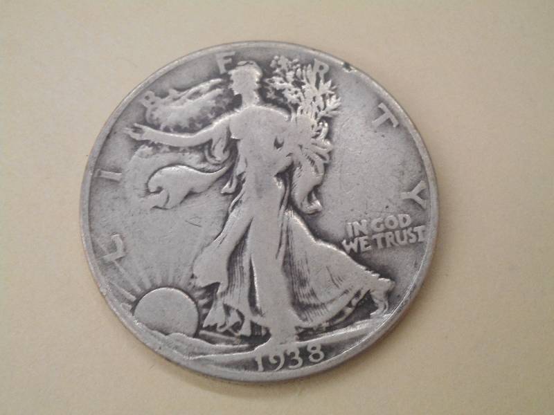 1938 Walking Liberty Half Dollar, 9...
