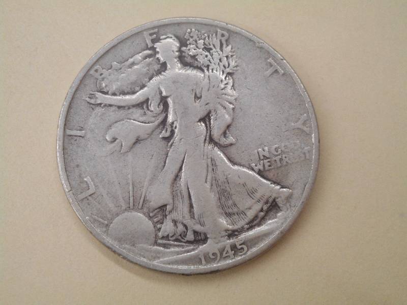 1945 Walking Liberty Half Dollar, 9...