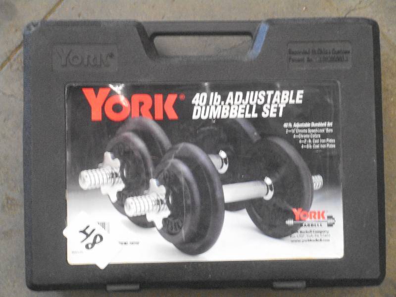 York 40# Adjustable Dumbbell Set ...