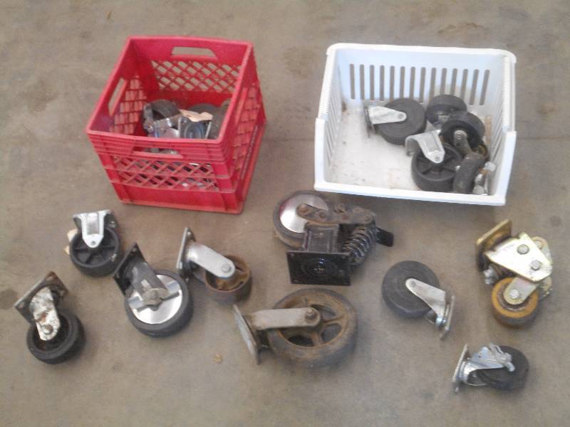 (2) Crates Of Assorted Caster Wheel...