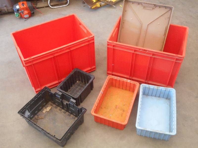 Lot Of Assorted Plastic Totes, Vari...
