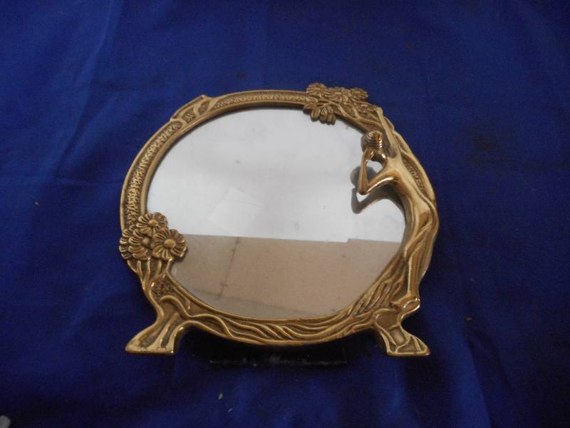 VINTAGE BRASS MIRROR