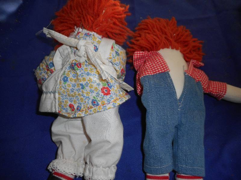2 RAGEDY ANNE AND ANDY DOLLS