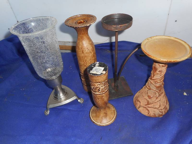 5 CANDLE HOLDERS