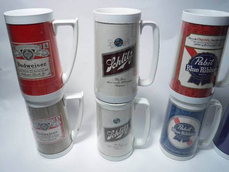 lot 46 image: Vintage Plastic Beer Mugs