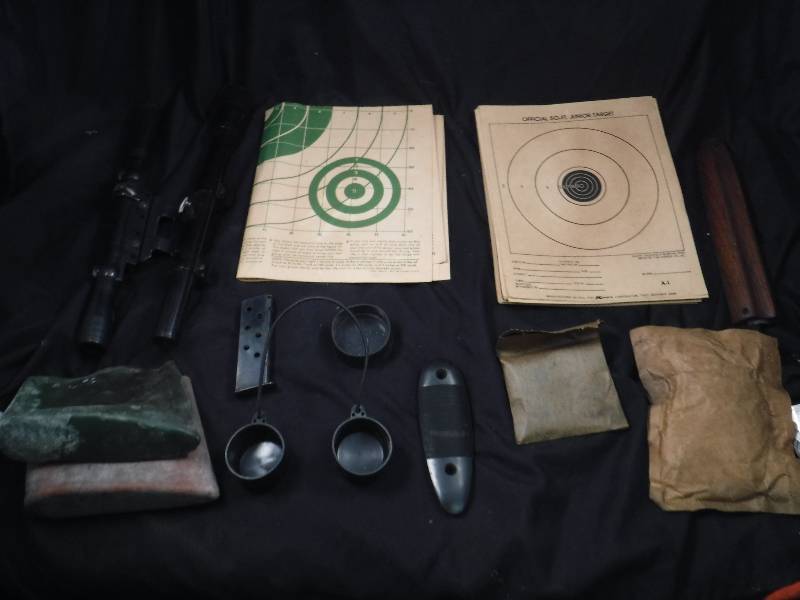 lot 63 image: Misc Firearms Parts and Paper Targets