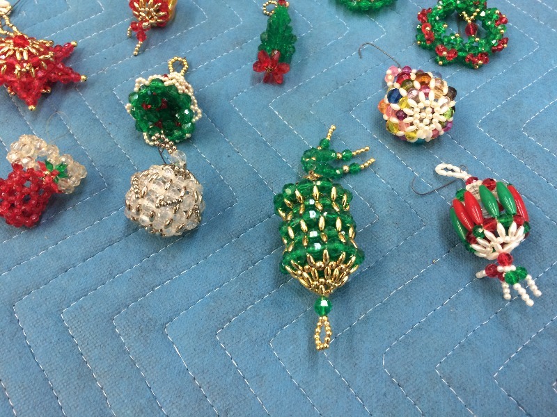 lot 23 image: Vintage Handcrafted Christmas Tree Ornaments   lot of approx. 35
