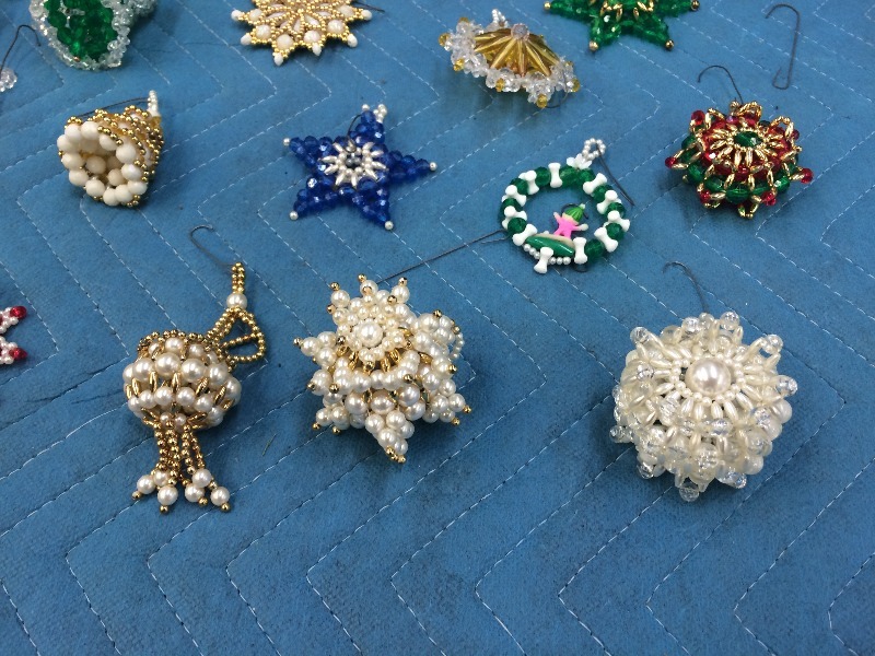 lot 24 image: Vintage Handcrafted Christmas Tree Ornaments   lot of approx. 35