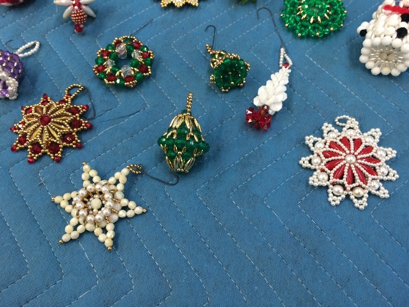 lot 25 image: Vintage Handcrafted Christmas Tree Ornaments   lot of approx. 35