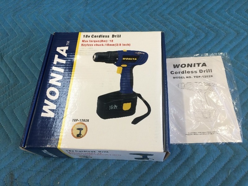 lot 45 image: Wonita 18v Cordless Drill  New