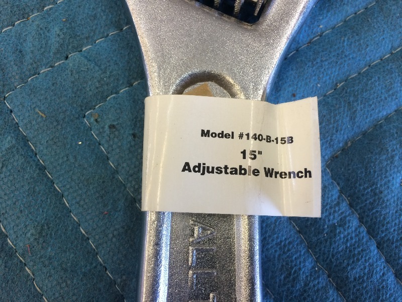 lot 64 image: Adjustable Wrench  15  NEW