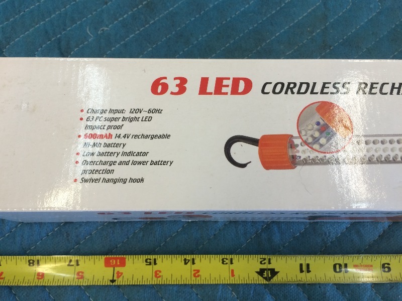 lot 73 image: 63 LED Cordless Work Light  includes 15 adjustable wrench   NEW  lot of 2