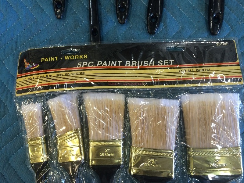 lot 76 image: 5 piece Paint Brush Set  various sizes   NEW  lot of 2 sets