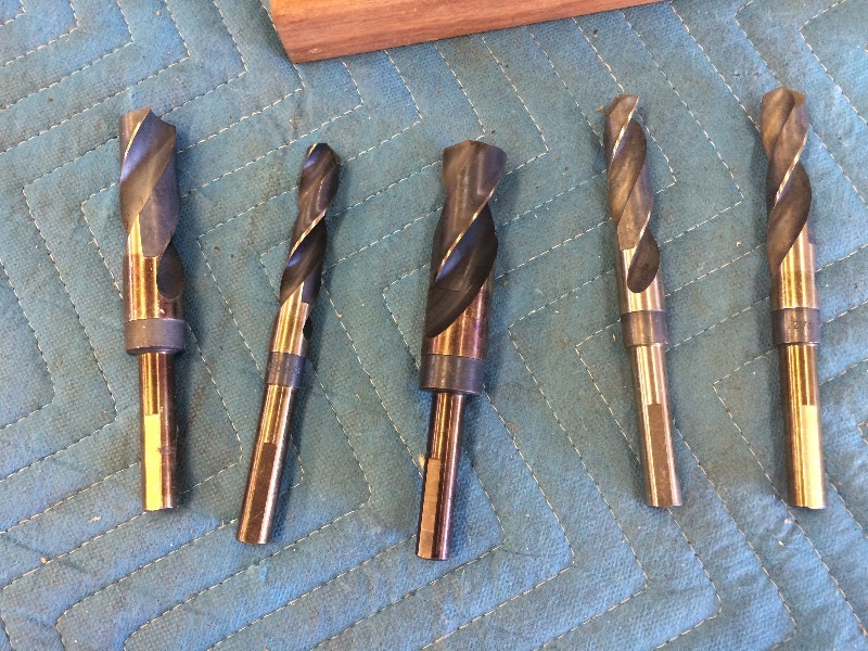 lot 77 image: Assorted High Speed Drill Bits & Wood Holder - Never Used  lot of 19