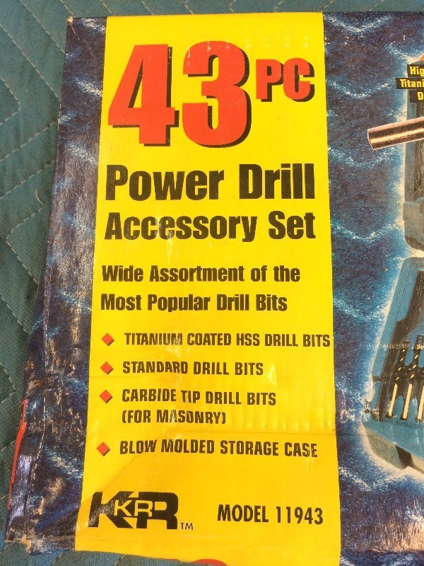 lot 84 image: 43 Pc Power Drill Accessory Set  - NEW