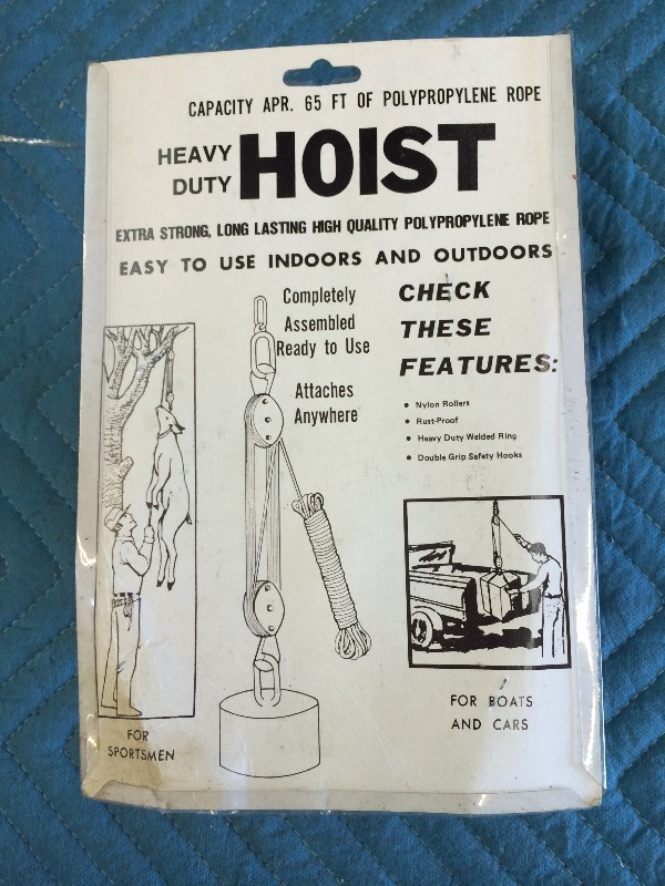 lot 103 image: Hoist  - great for lifting  hanging deer    NEW
