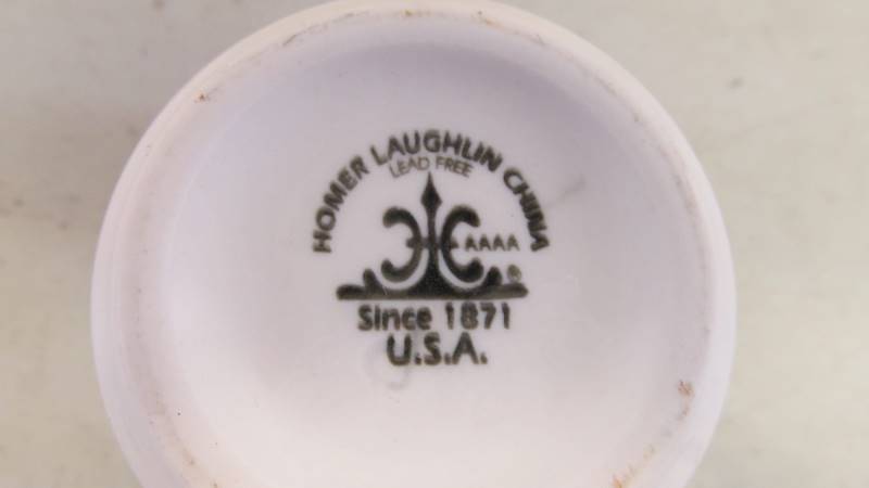 Set of 6 Vintage Homer Laughlin Coffee Cups