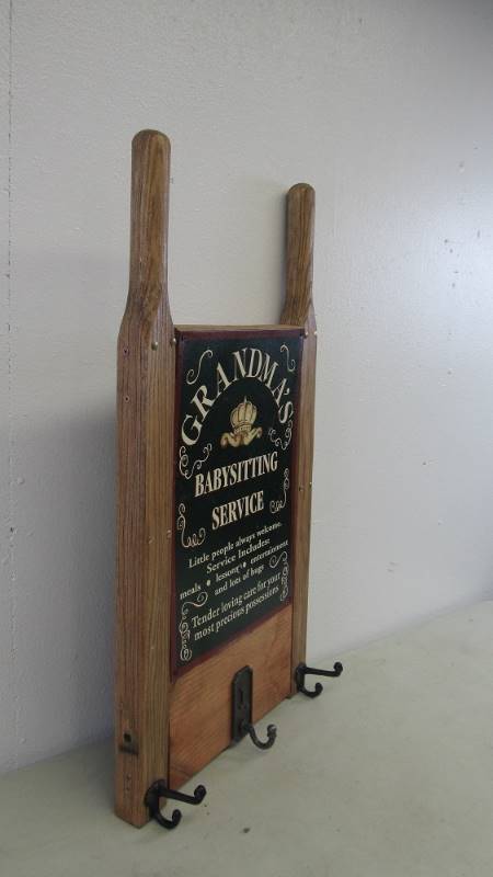 Grandmas Babysitting Service Coat Rack