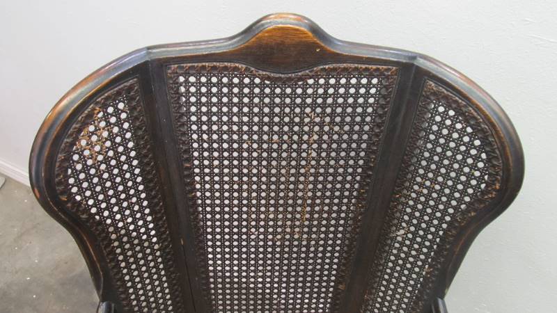 Antique SIKES CHAIR COMPANY Cane Back Parlor Chair